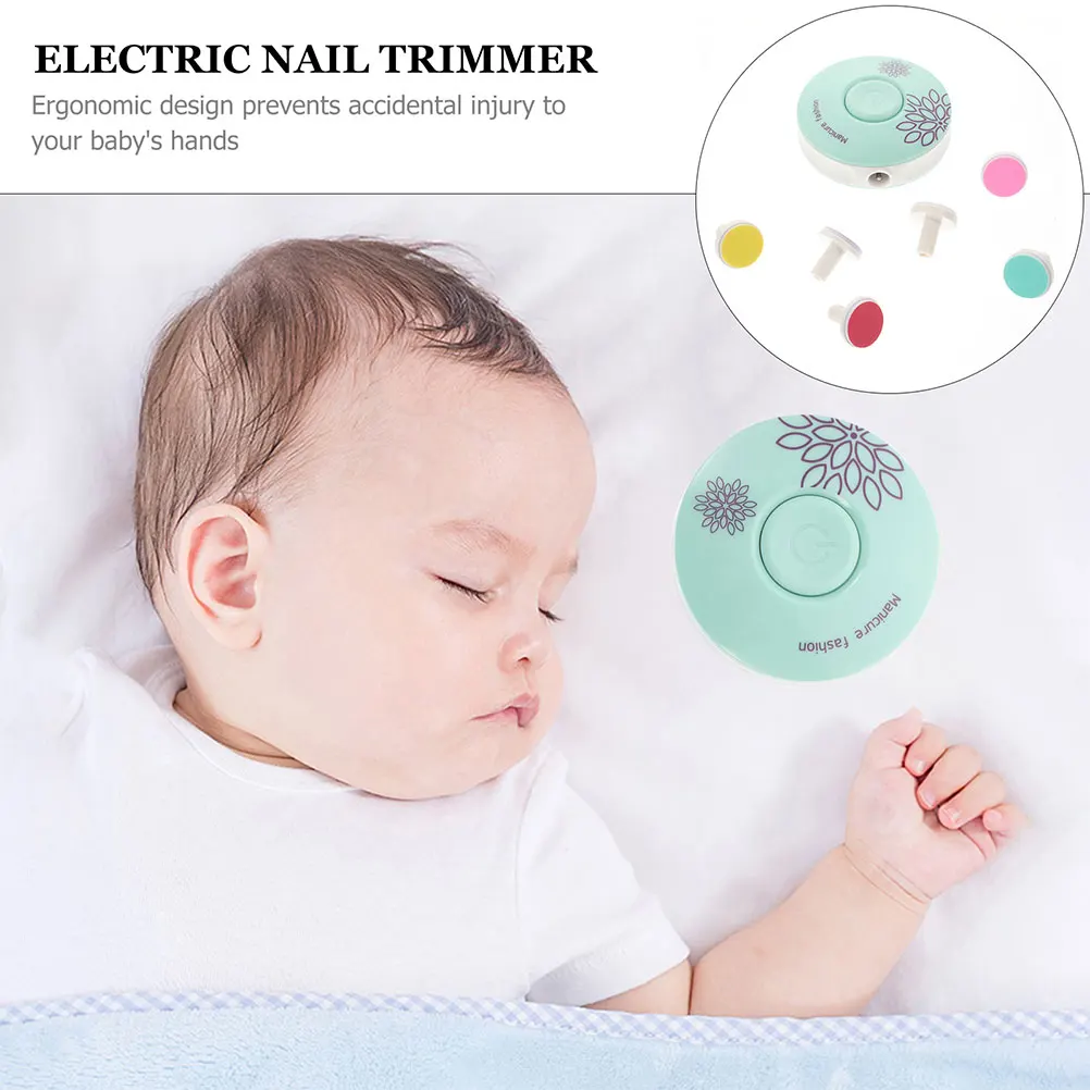 

1 set 1 Set Baby Electric Nail Trimmer With Grinding Heads Safe Durable Portable Nail Care Tool For Infants Kids Adults Manicure