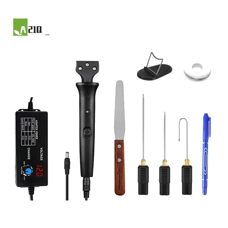 

A21Q -1Set Electric Foam Cutter Kit Styrofoam Cutting Tool 0-300℃ Adjustable Temperature Hot Wire Cutter Plastic US Plug