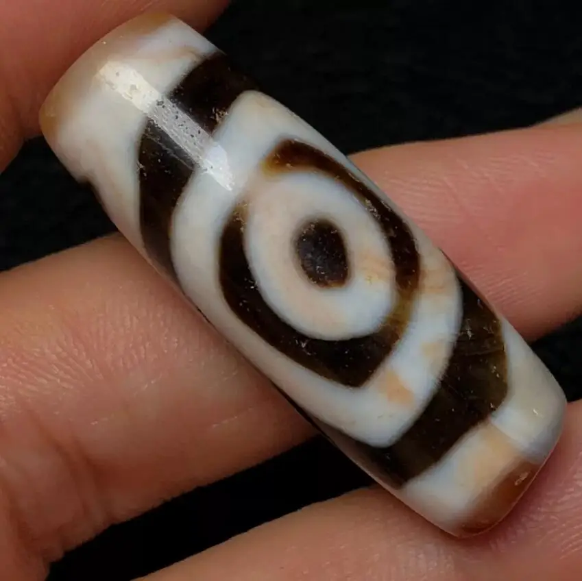 

Himalaya Ancient Tibetan DZI Beads Old Agate Rare 3 Eye Totem Amulet Pendant