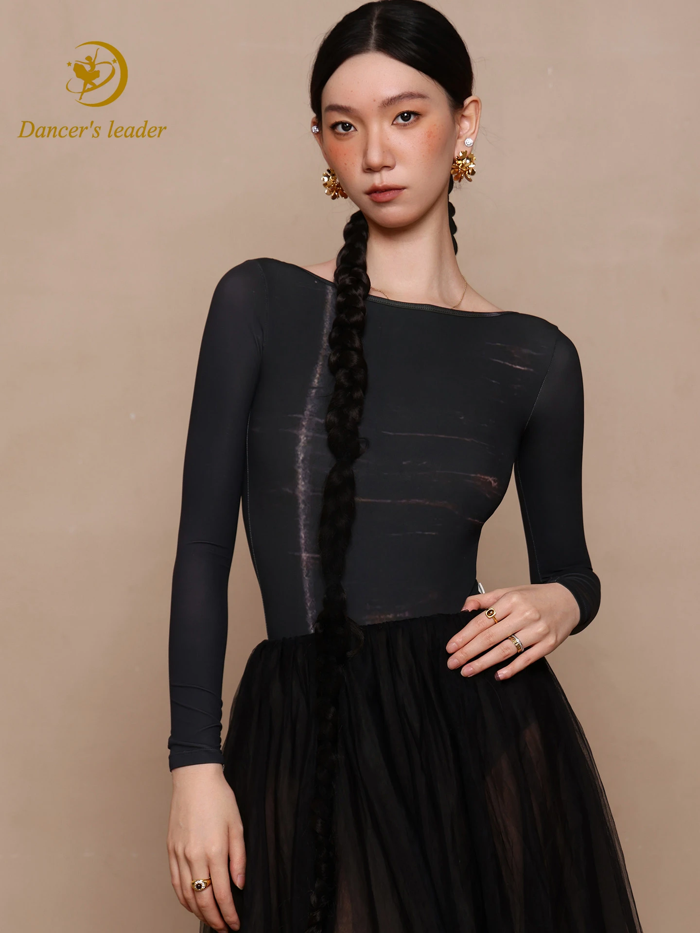 

Балетный трико для женщин, большое платье для гимнастики с U-образным вырезом и принтом на спине, костюм для воздушной йоги для взрослых, боди