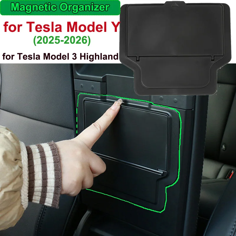 Image of Für Tesla Model YL 2026 Zubehör Armlehnenbox Versteckter Stauraum Neue M3 Model Y Standard Juniper Mittelkonsolen-Organizer