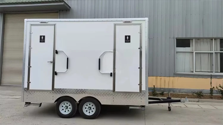 Mobile Toilet With Independent Urinal Mirror Tissue Holder Odor Isolation Structure Highway Construction Outdoor Wedding Party