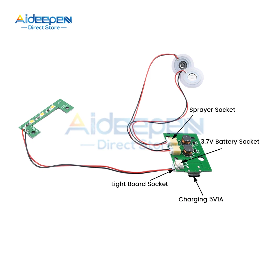 Dual Spray Atomization Module USB Humidifier Driving Circuit Board Atomization Experimental Equipment Ultrasonic Diy Incubation