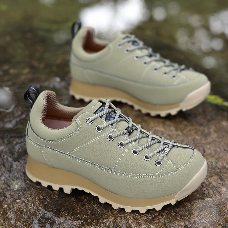

2025 Autumn Hiking Shoes For Men Outdoor Walking Shoes Anti Slip Mountain Shoes Mens Pu Leather Hiking Trainers Man