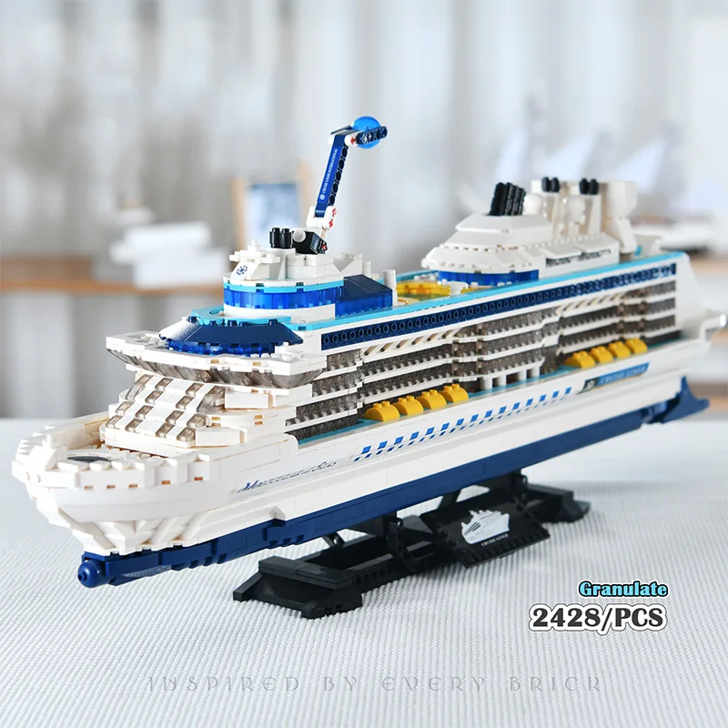 Blocs de construction de Mini bateau à voile, 2428 pièces, blocs de construction créatifs de grands navires marins, jouets MOC cadeaux pour enfants