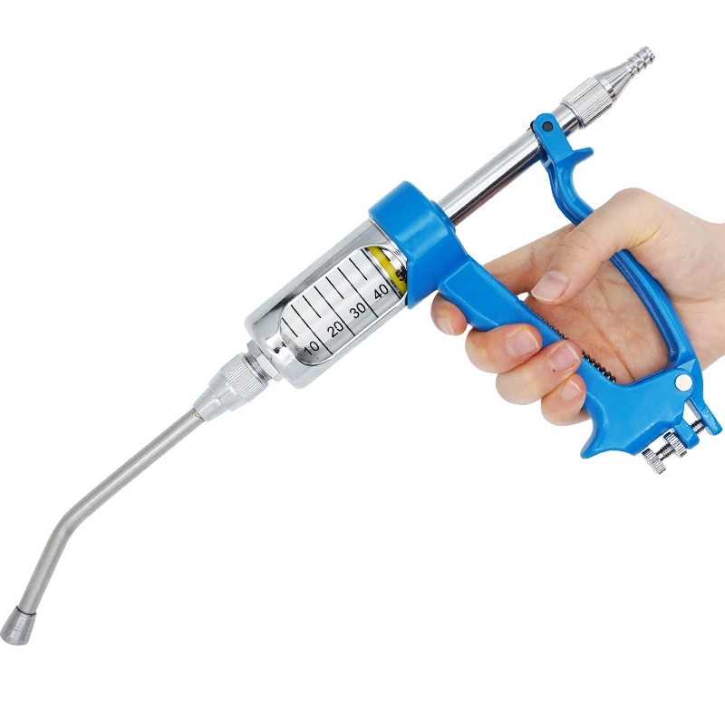 5/10/20/30/50ml Animal Veterinary Continuous Dosing Device Automatic Vaccine Drug Gun Drench with Bottle for Cattle Goat Pig