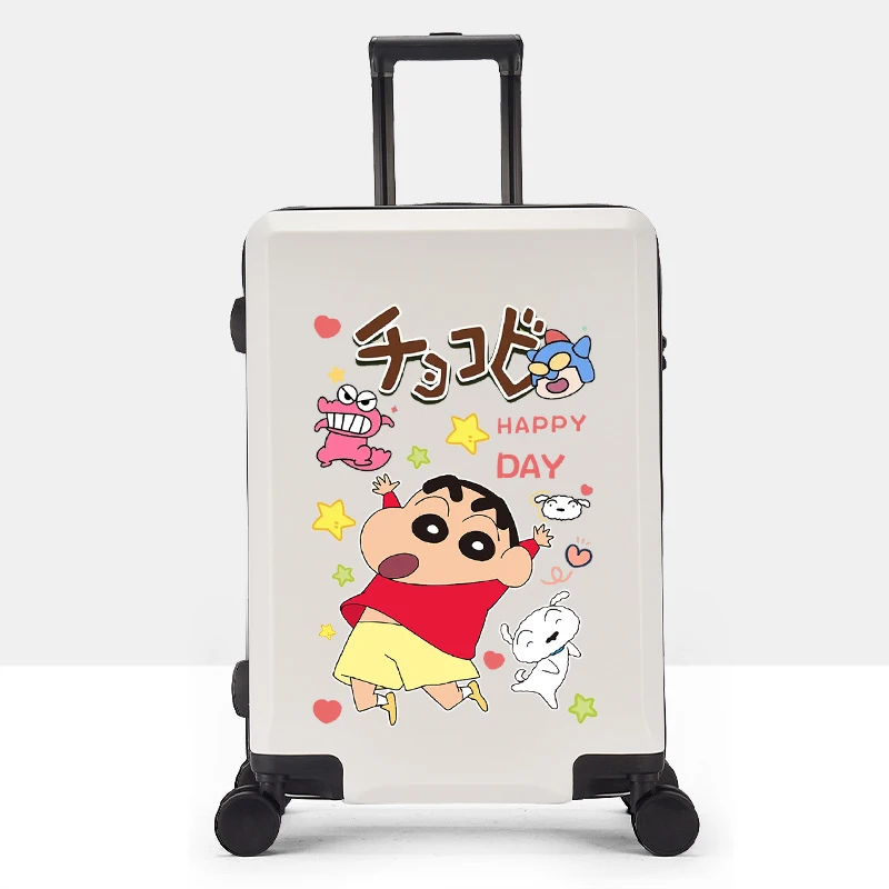 20/24 Inch Shinchan Large Capacity Suitcase Trolley Case Crayon Shin-Chan Anime Suitcase Multifunctional Password Box Suitcase