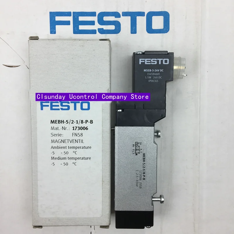 

New original FESTO solenoid valve MEBH-5/2-1/8-P-B 173006