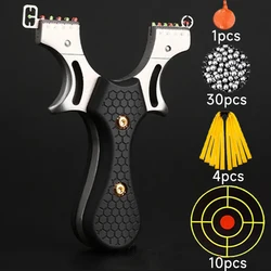 Metal Slingshot Aim Assist Simple Shot High Precision Slingsshot for Hunting Kit Skin Band Package Outdoors Hunting