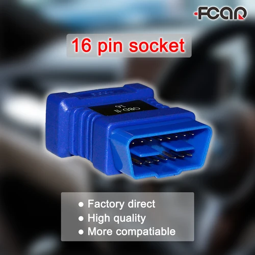 Imagen 2 del producto Conector Fcar OBDII 16 portátil para escáner de diagnóstico de coche adecuado para vehículos de gasolina de 12V Accesorios de reparación profesionales