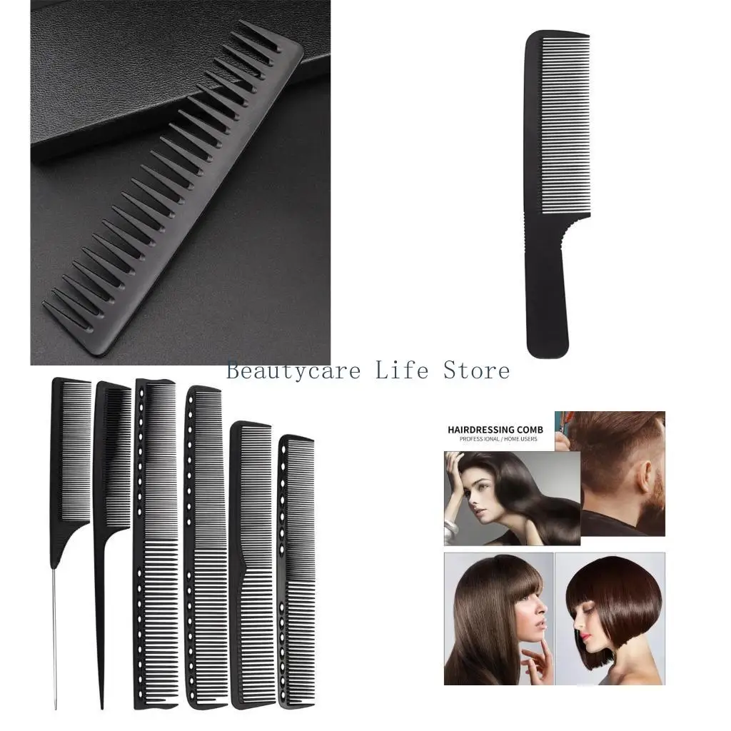 652C Carbon Fine Cutting Comb Carbon Fiber Salon Hairdressing Comb