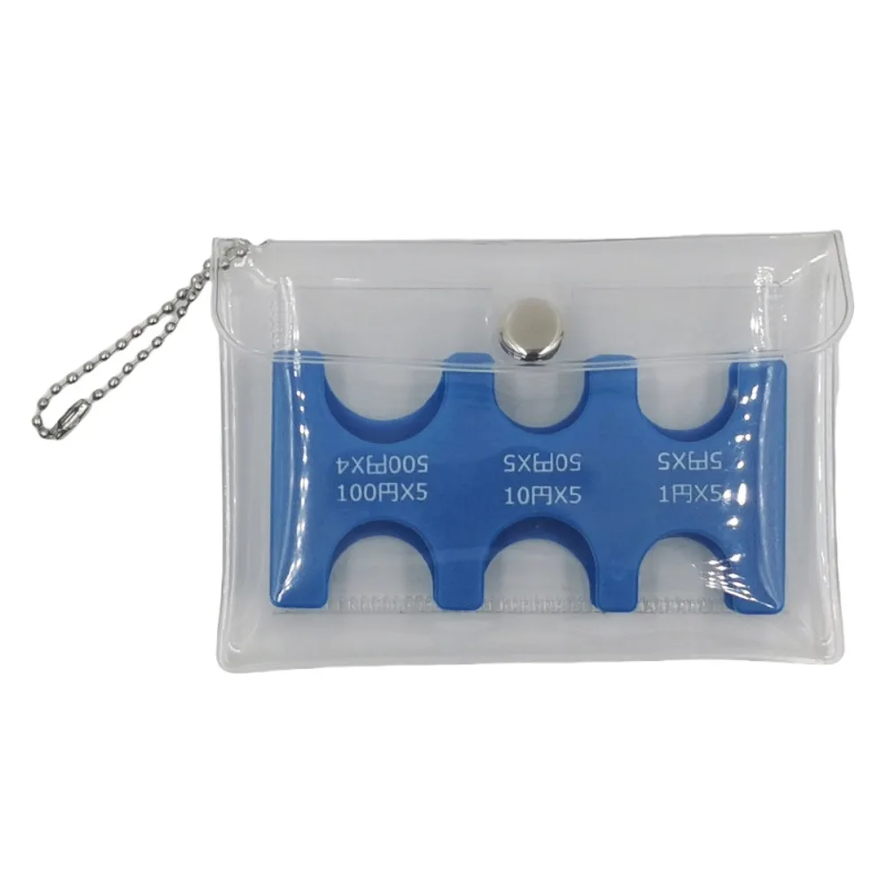 

Clear PVC Plastic Bag Japanese Coin Holder Coin Pocket Case Mountaineering Keychain Coin Dispenser Purse Wallet Holder