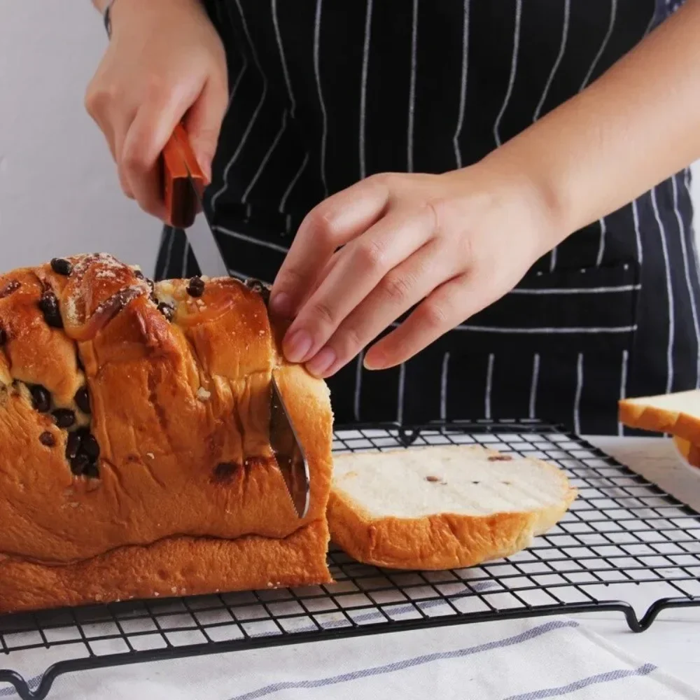 1pc Stainless Steel Loaf Bread Slicer 14 Inch Long Serrated Bread Knife Cake Cutting Knife Baguette Cutter