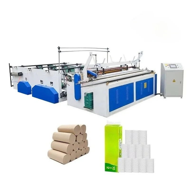 Full Automatic Tissue Paper Production Line with High Efficiency Toilet Roll Manufacturing Machine for Commercial Factory