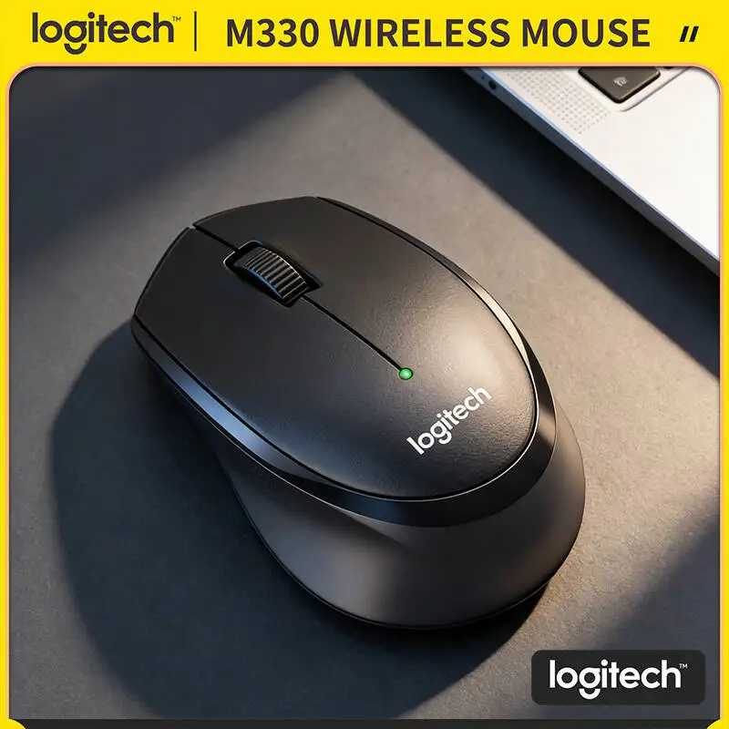 

Беспроводная мышь Logitech M330 Silent Plus с USB-приемником 2,4 ГГц, бесшумная работа, эргономичный дизайн для офиса, ПК, Mac, ноутбука, домашнего использования