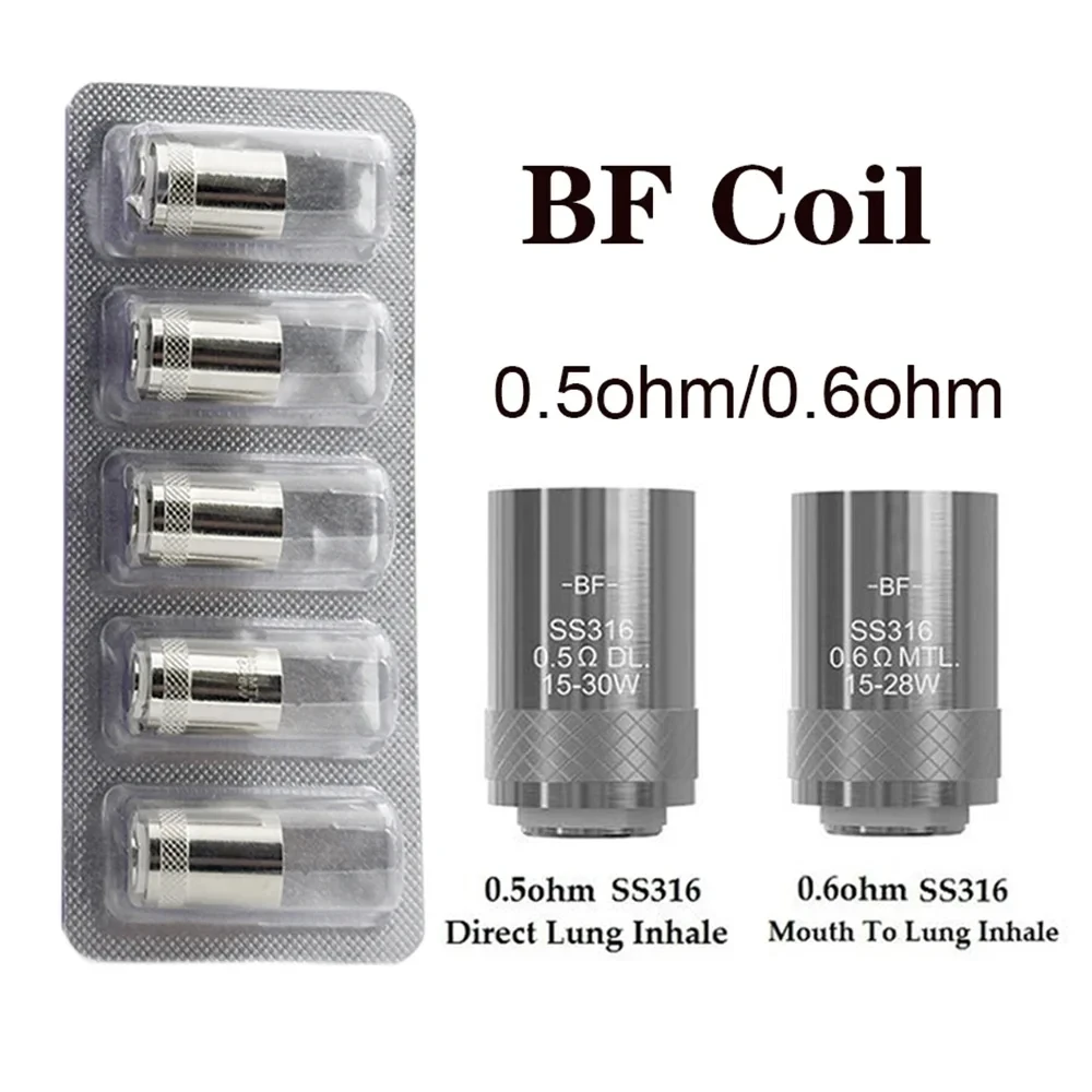 5pcs/pack Cubis BF SS316 Coil 0.5ohm 0.6ohm Mesh Coils For CUBIS/eGO AIO Kit/Cuboid Mini E-Cig