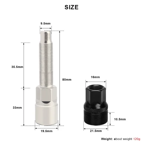 Cykel Vevlager Borttagningshylsa Cykel Vevpedal Avdragare Remover Reparationsutdragare Cykel Universal Borttagningsverktyg Delar 6 best sales pedalverktyg - №1