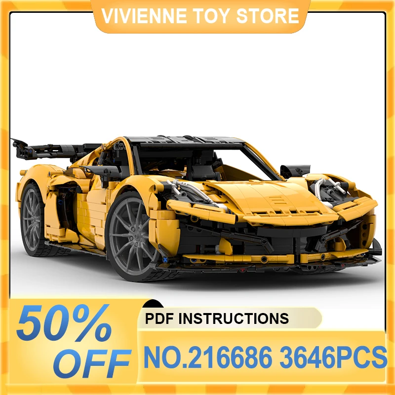

MOC-216686 Technical Convertible Supercar Building Blocks Model, DIY Assembly Educational Toy, Handmade Birthday Gift for Kids