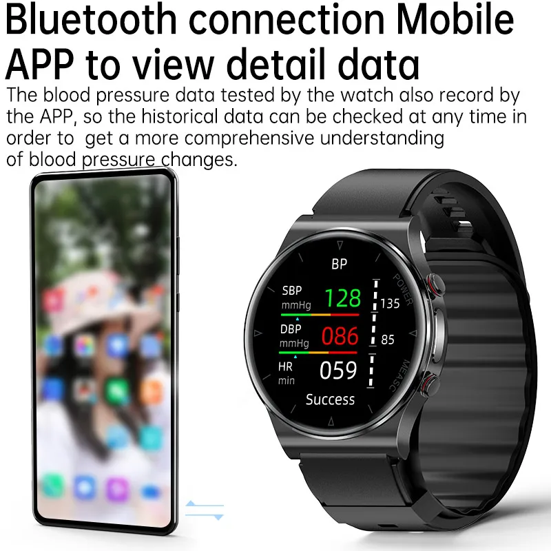 2023 nowy Smartwatch P70 pompa powietrza inteligentny zegarek z temperaturą EKG HR dokładne ciśnienie krwi zdrowie inteligentne zegarki