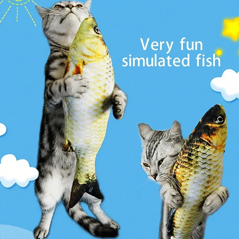 1set/2pcs Simulation Fish Cat Toys For Grinding Teeth And Playing Cat Entertainment Toys Decompression Toys Interactive Toy