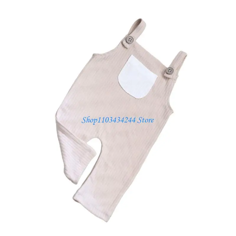 Newborn Photoshooting Outfit Suspender Pants Infant Photo Wear Knitted Overalls