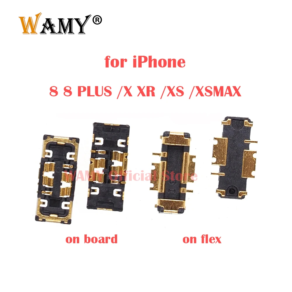 2-20pcs Inner Battery FPC connector for iPhone 8G 8PLUS 8+ 8P 8 PLUS 8X X XR XS MAX XSM XSMAX on motherboard