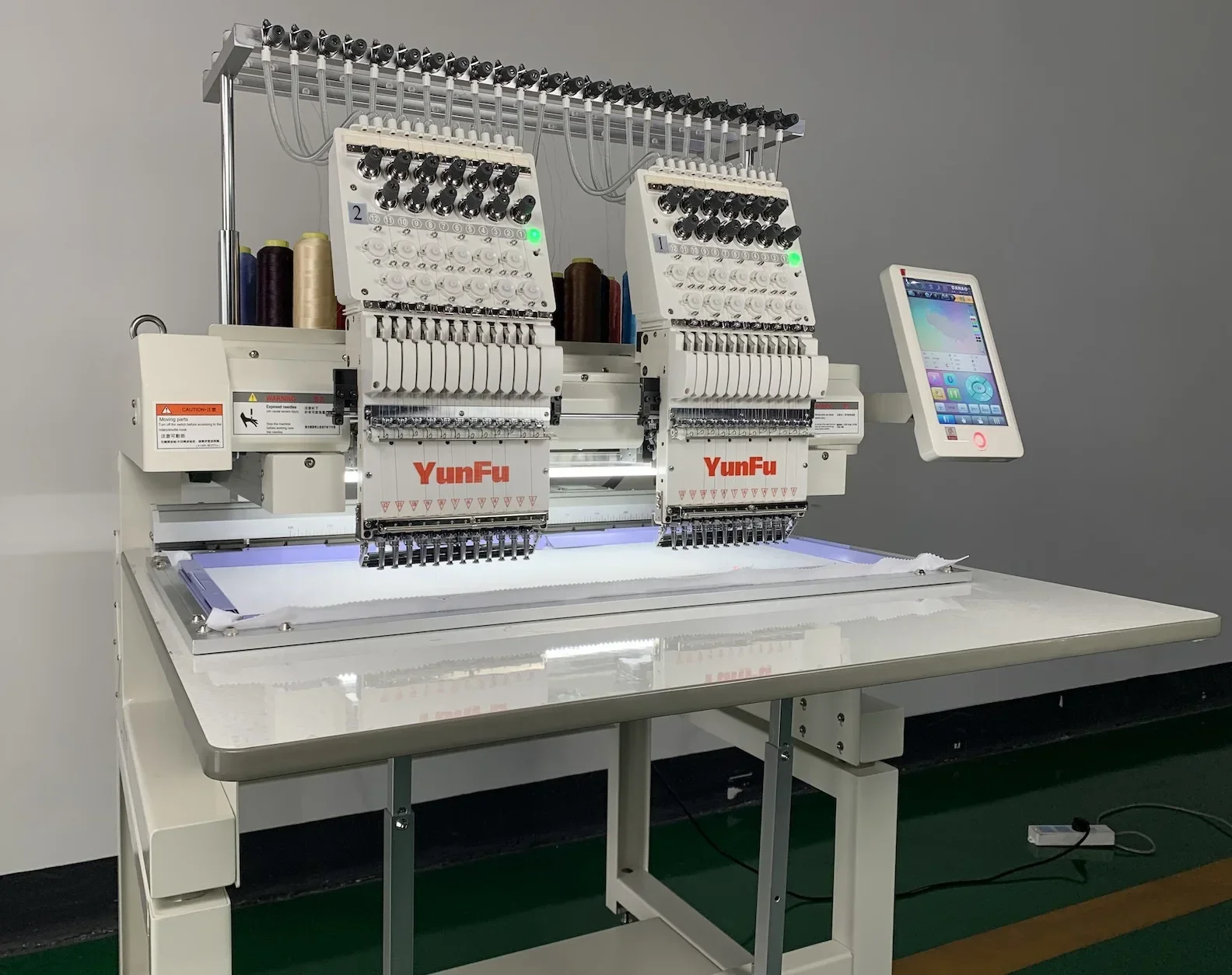 High Speed 2 Heads 360*320mm Multi-needle Commercial Computerized Monogram Embroidery Machine