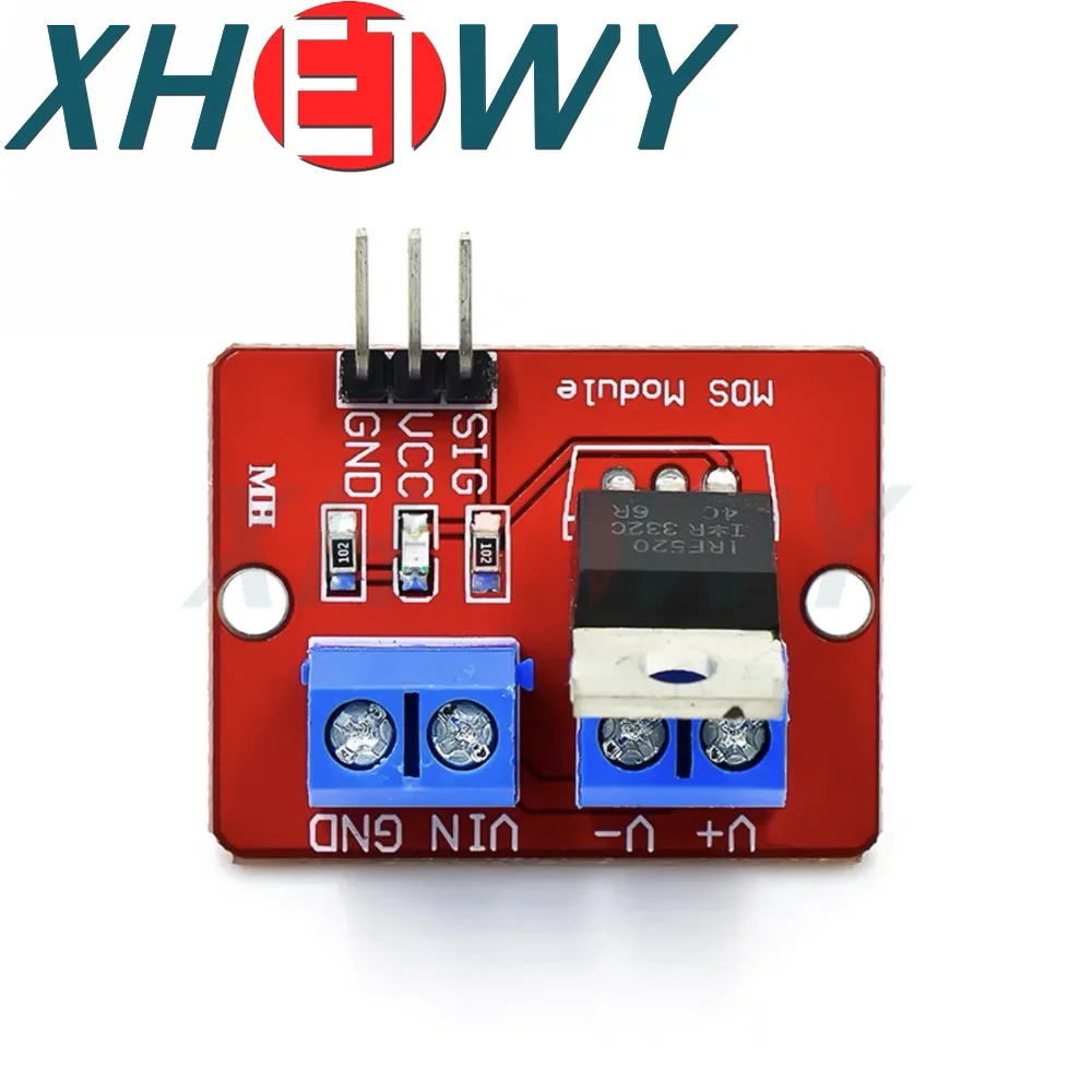 IRF520 módulo controlador MOSFET, microcontrolador, regulador PWM, bloques de construcción electrónicos