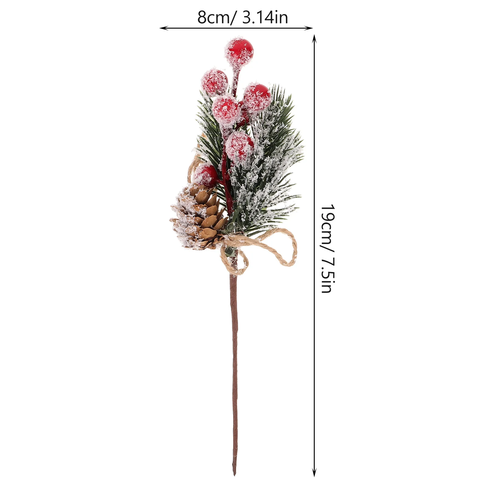 Stimulation Berry Pines Picks Needles Branch for Decorations Artificial Red Flower Ornaments