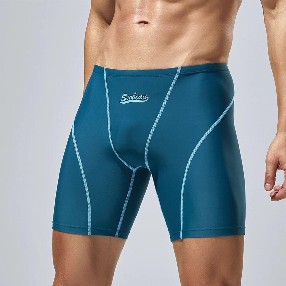 Summer Mens Tight Swimming Boxers Shorts Pouch Underwear Elastic Swim Trunks Surfing Board Shorts Bathing Suit