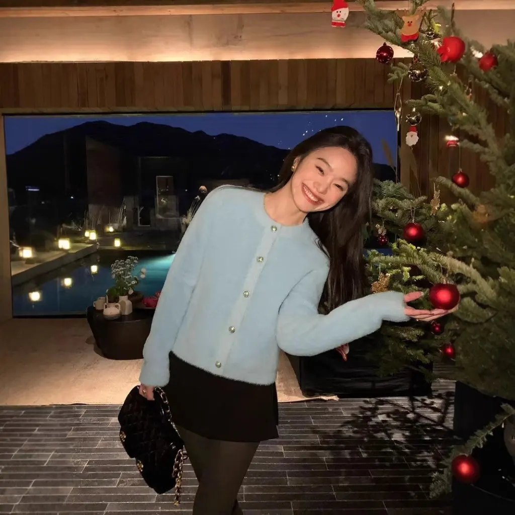 

Women's Korean Style Imitation Mink Velvet Loose French Sweet Sweater Knitted Cardigan Jacket for Autumn Winter