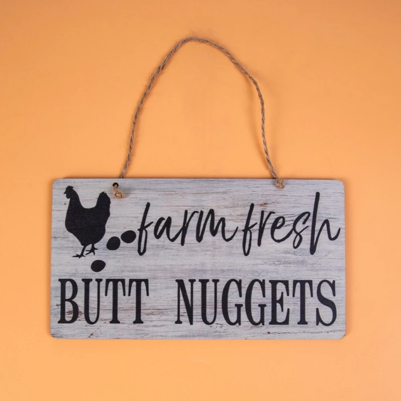 Farmhouse Chicken Theme Sign Decorative Pendant Ornament Crafts for Home Bedroom Dormitory Party Background Dropshipping