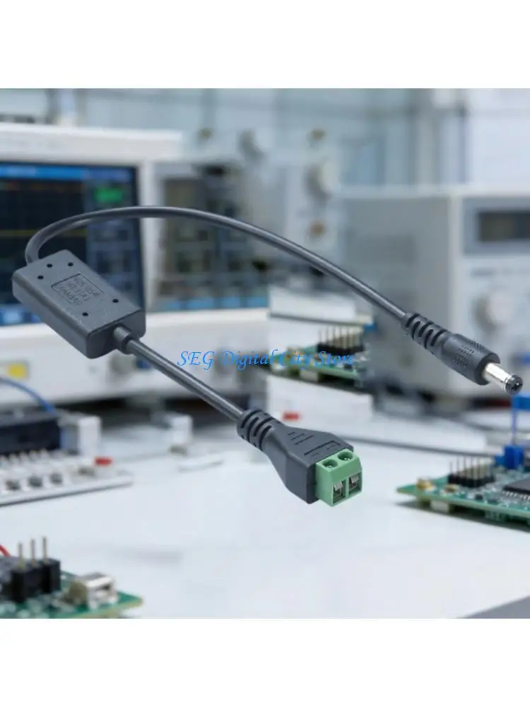 U75B Durability 2Pin To DC5.5x2.1mm Male DC5V-25V to 5V Voltages Converter Cable With Overcurrent Protections For 5V Gadgets