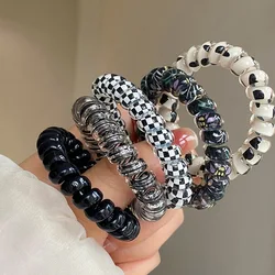 5 Pcs Spiral Coil Hair Ties For Women,no Crease Ponytail Holder Elastic For Thick Hair,no Damage Hair Coils Phone Cord Hair Ties