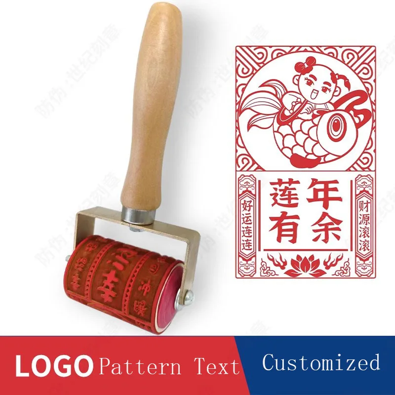 Custom Rolling Stamp Personalized Text/Logo Self Ink Stamp for Office School Business DIY Craft