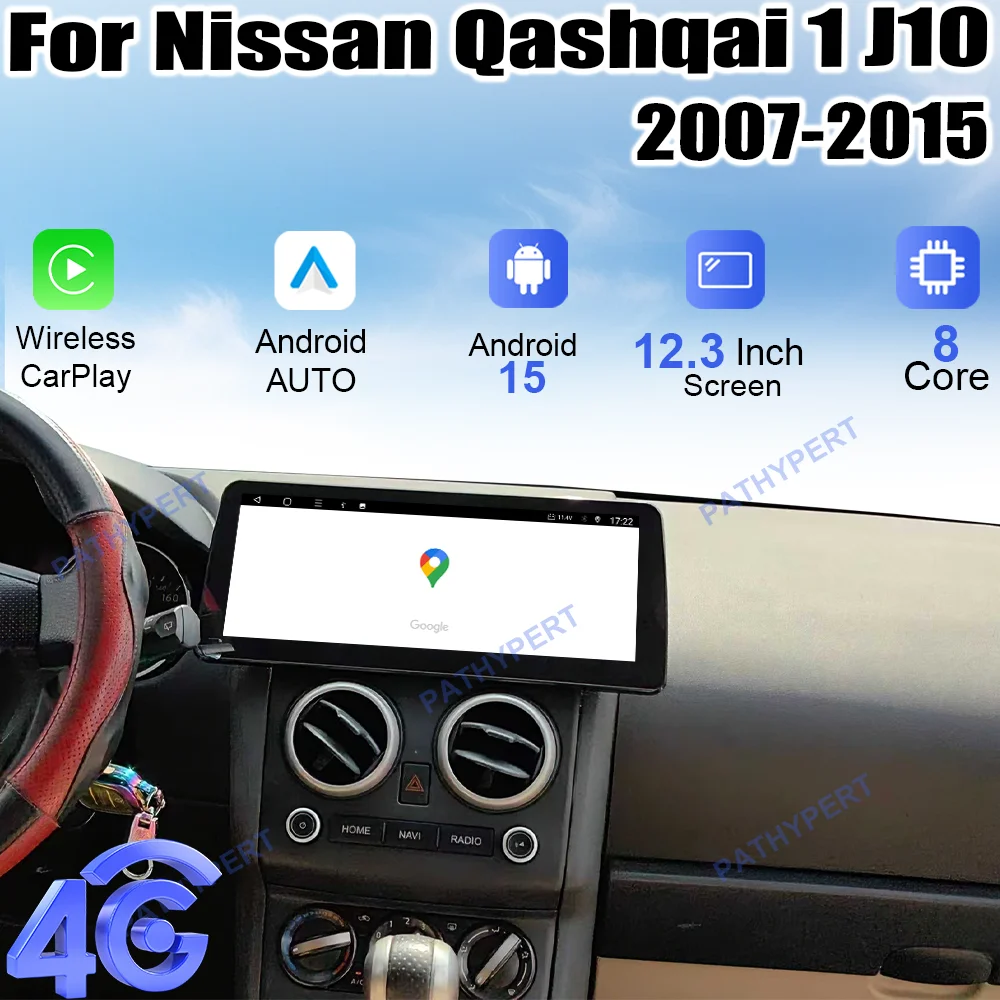 

Car Intelligent Systems Android 15 For Nissan Qashqai 1 J10 2007-2015 Auto Screen Wireless Carplay Head Unit Video Player DSP 4G