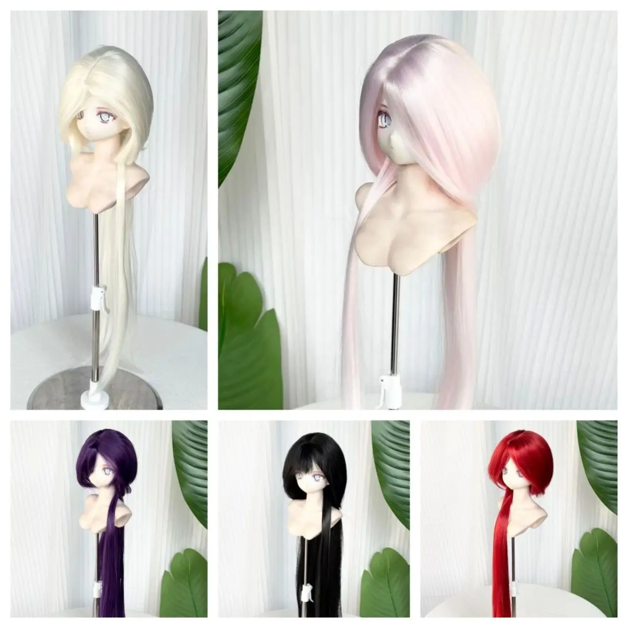 Multi colored long BJD doll wig cover 1/3 1/4 1/6 doll fashionable long straight hair toy DIY wig BJD doll accessories No Doll