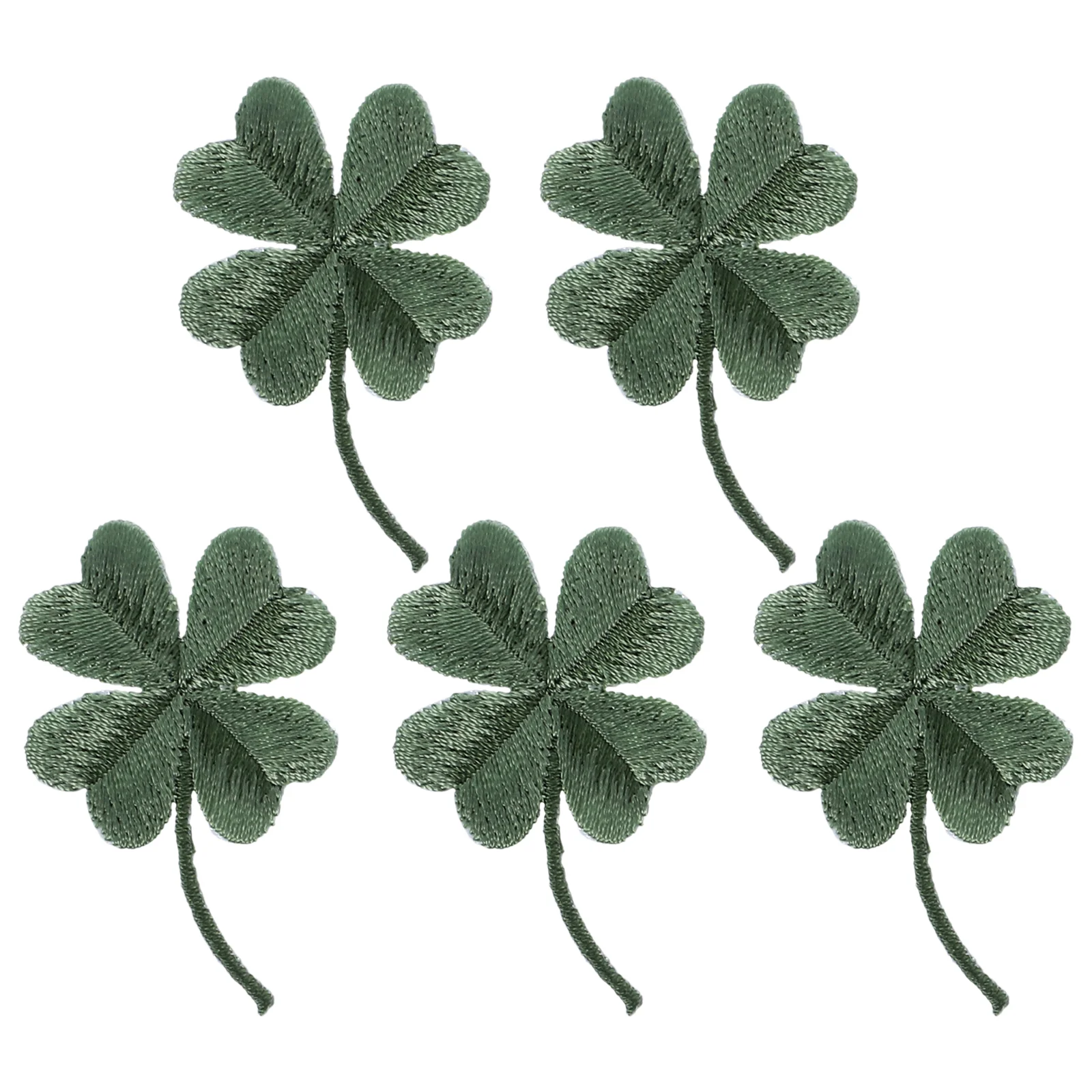 5 Pcs Football Child Sequins Embroidered Patches Shamrock Cartoon Cloth Stickers