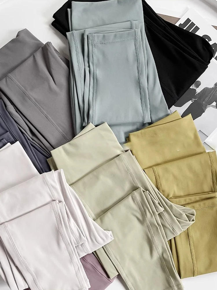 

Женские летние спортивные леггинсы с высокой талией для йоги и фитнеса, облегающие, с эффектом подтяжки ягодиц, высокоэластичные, базовый слой