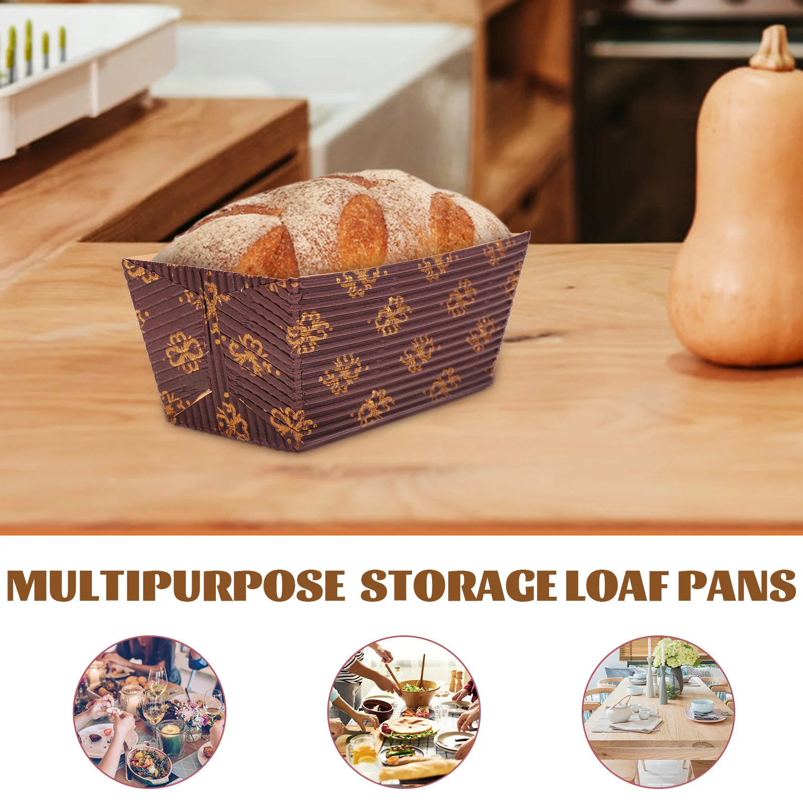 

25pcs Paper Loaf Pans Set Disposable Baking Molds Heat Resistant Rectangle Cake Trays For Dessert Salad Party Container