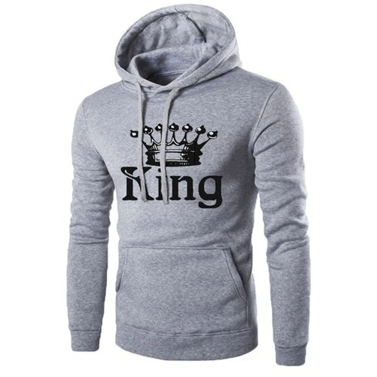 Couples Sweatshirt Print King Queen Hooded New Fashion Casual Hoodies Pullover Hoodies Spring Winter Tops Men/Women Clothing