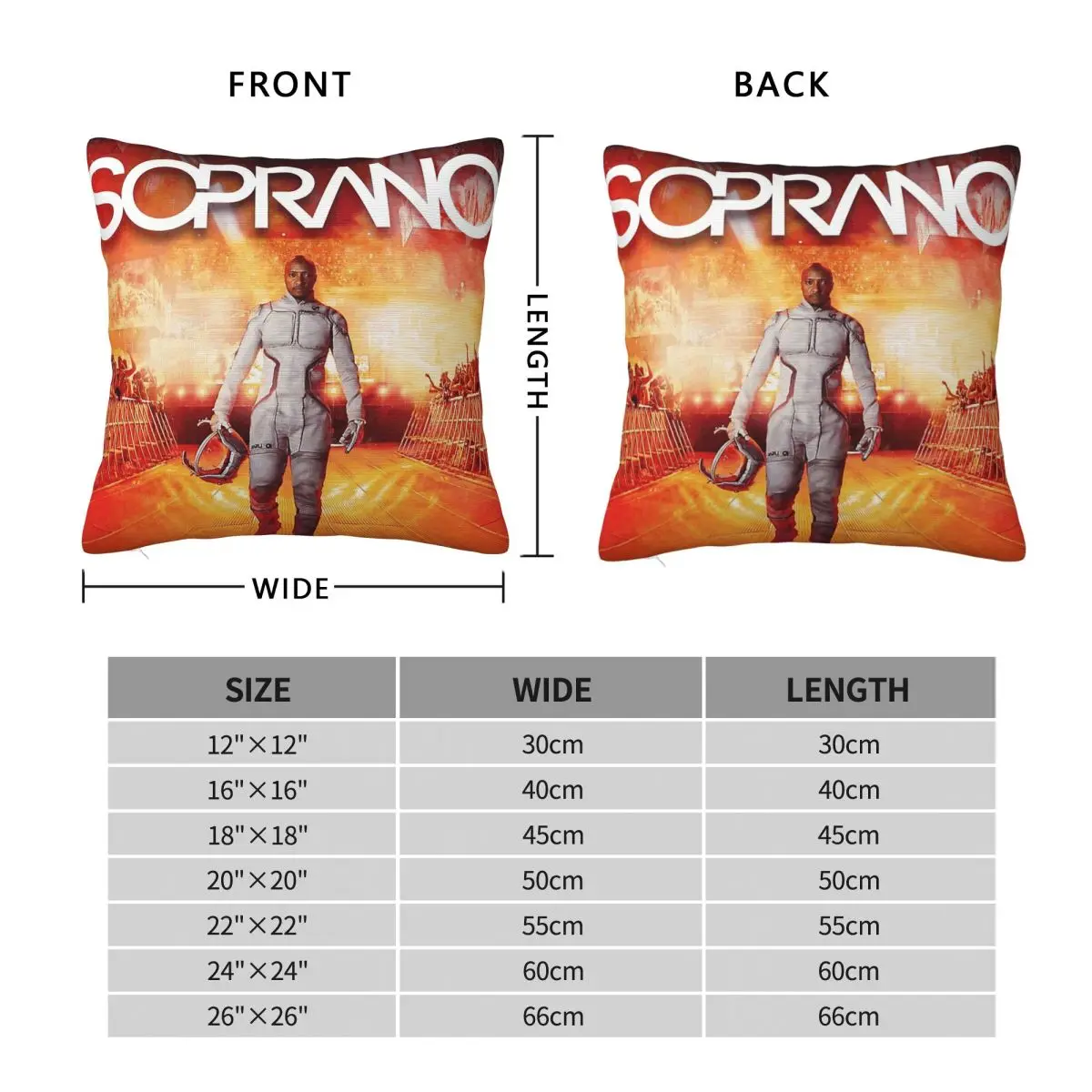 Star Hunter Soprano Tour Pillowcase Polyester Linen Velvet Pattern Zip Decorative Car Cushion Cover
