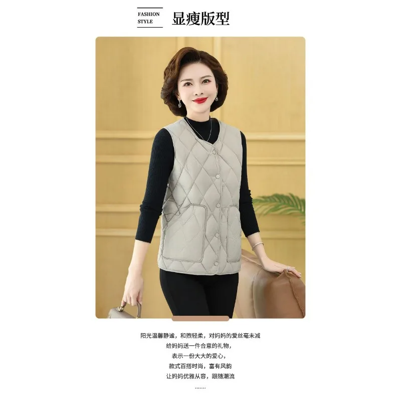 Gilet en coton à la mode pour femmes, vêtements d'hiver, gilet fin sans manches, polyvalent, couleur unie, automne