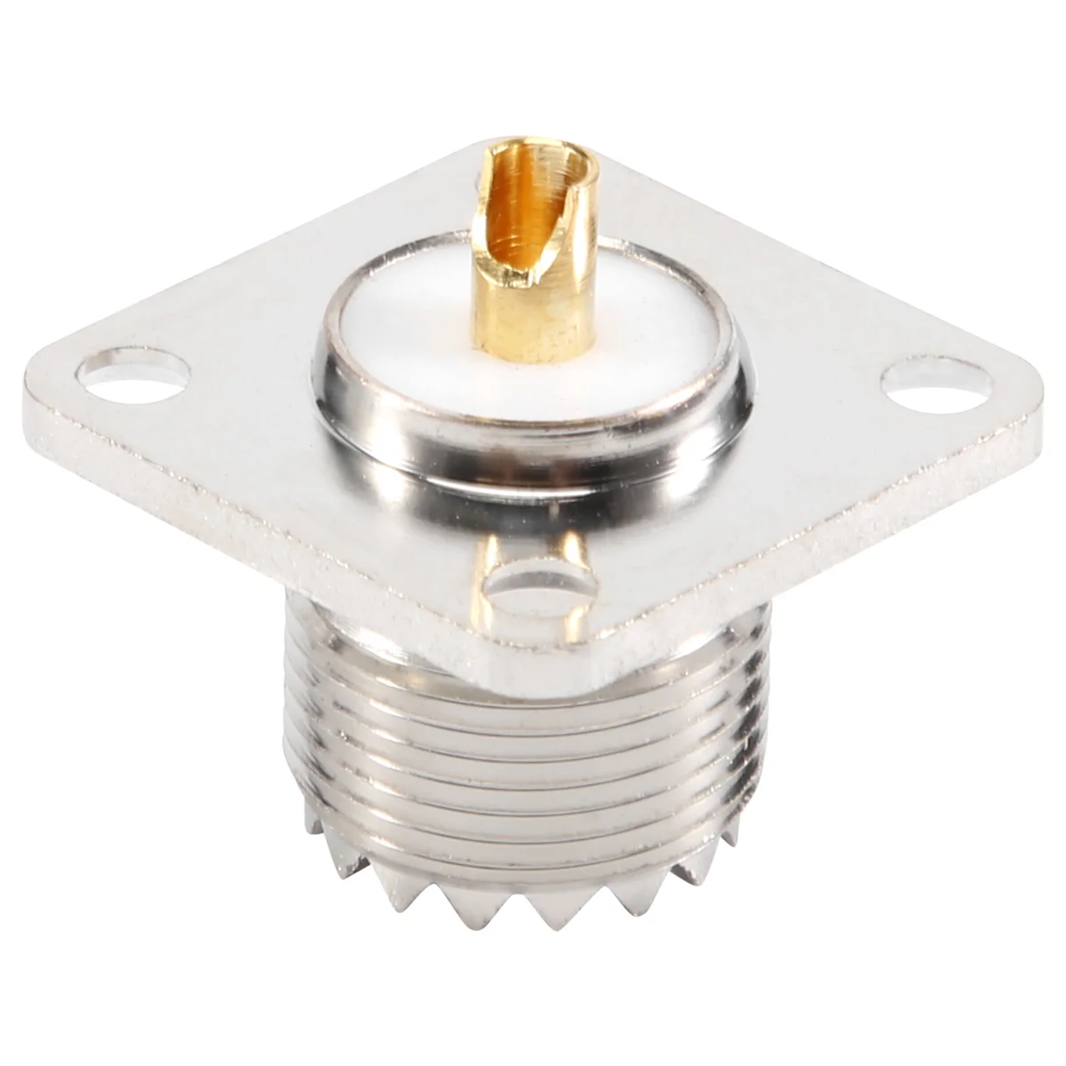 Connettore coassiale a tazza di saldatura a forma quadrata con jack femmina UHF SO-239 per radioamatori