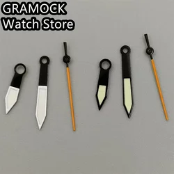 GRAMOCK Black white watch hands green luminous hands fit NH34 NH35 NH36 NH38 NH39 NH70 NH72 Movement