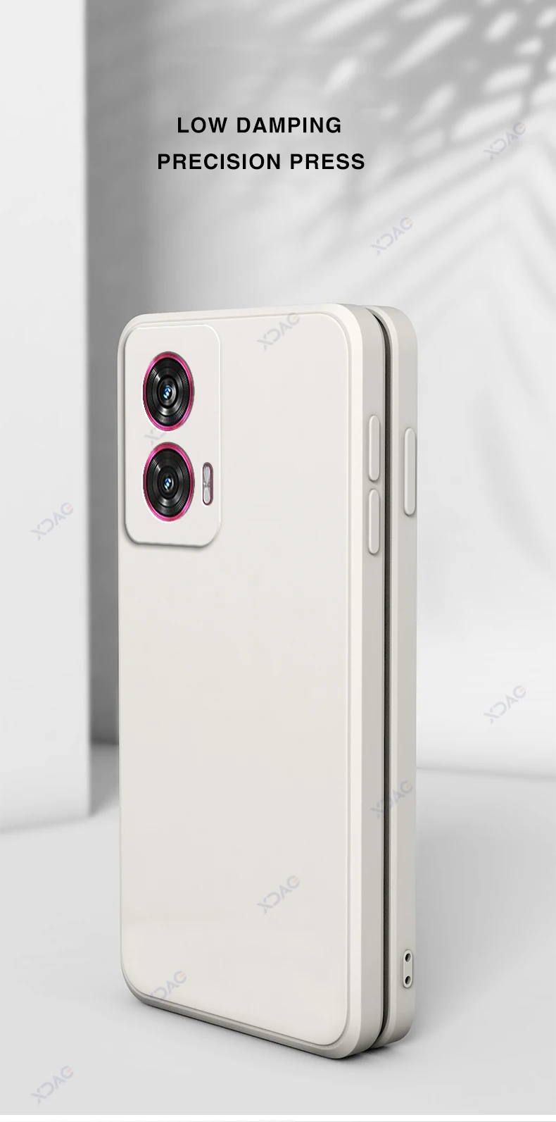 Original quadratische Flüssigsilikon-Handyhüllen für Motorola Moto Edge 50 Fusion 5G 360 Soft Back Covers Edge50Fusion stoßfeste Tasche – Detail 5