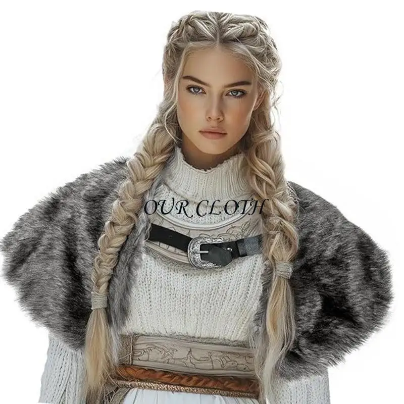 

Reversible Cloak Shawl For Halloween Cosplay Enthusiasts Vintage Outdoor Event Easy Care Lightweight Fabric Y1AC
