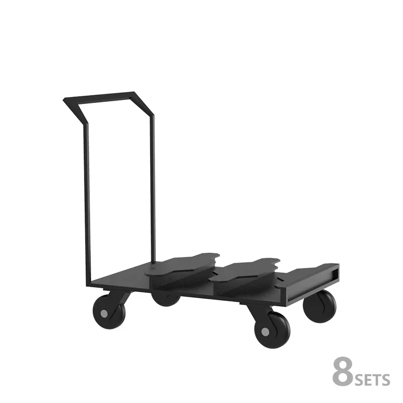 Jinke one-meter-line isolation belt flat universal wheel hand-push transport vehicle queuing railing fence transport vehicle