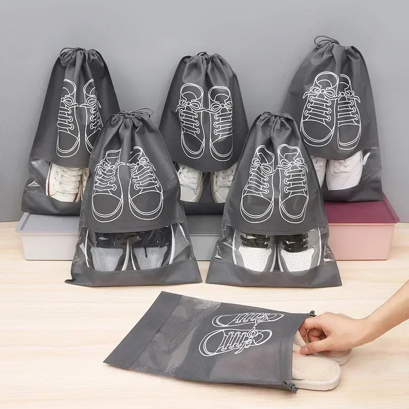 1/3/5/10PC Shoes Storage Organizer Bags Non-Woven Shoe Dust Bags Portable Travel Shoe Bag Shoes Storage Packing Pouch Organizers