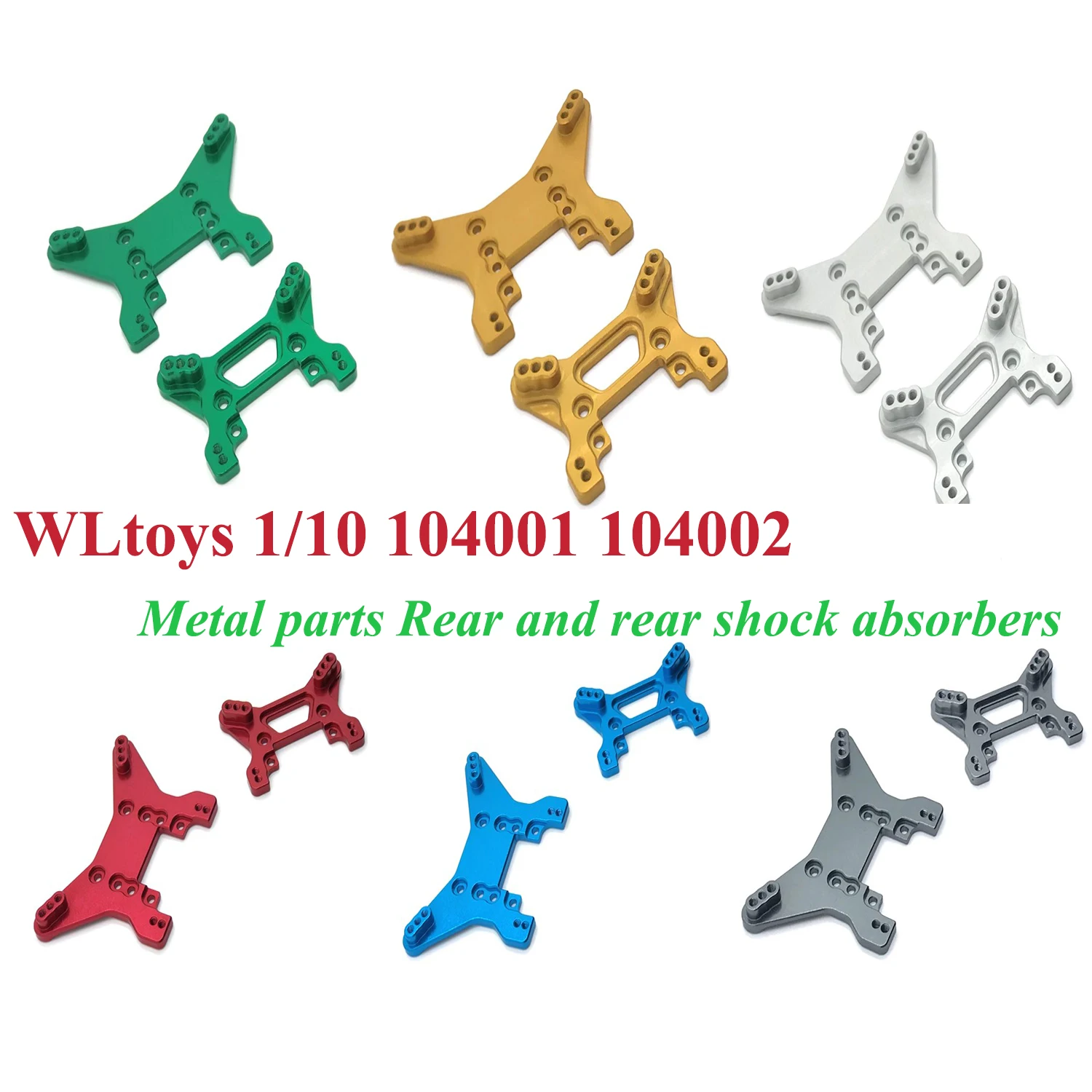 

WLtoys 1/10 104001 104002 RC пульт дистанционного управления автомобильные детали металлический обновленный передний и задний шок